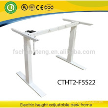 2 Legs singel motor electric adjustable stand up office desk frame in 2 joints